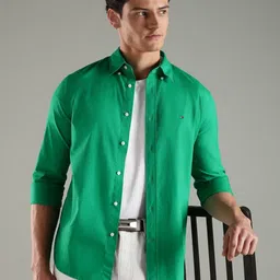 Tommy Hilfiger Button-Down Collar Pure Cotton Casual Shirt-picture-28