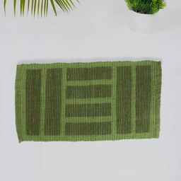 Fabindia Noorham Green & Olive Woven Cotton Doormat-image-30
