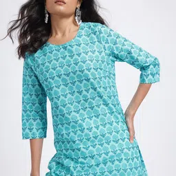 Anouk Ethnic Motifs Print Cotton Kurta-image-26