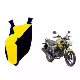 Auto Pearl Waterproof Two Wheeler Cover For Honda Trigger (Yellow & Blue)-image-35