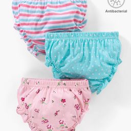 Babyhug 100% Cotton Antibacterial Bloomers Pack of 3-image-25