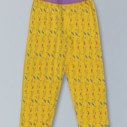 Kiddopanti Stars & Lightining Bolt Printed Pajama Pant - Yellow-image-91
