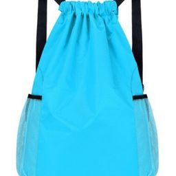 SYGA Drawstring Backpack for Gym Yoga Running Swimming Camping Travel Bag Sports Fitness Club Student Training Bag Sky Blue - 19.6 Inches-24