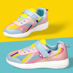 KazarMax Colour Blocked Velcro Closure Shoes - Peach-image-9