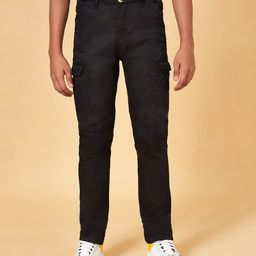 Coolsters by Pantaloons Cotton Solid Cargo Pant - Black-image-53
