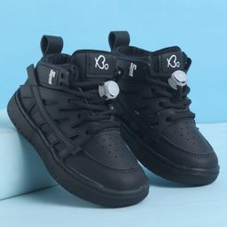 Babyoye Solid Color Slip On Casual Shoes - Black-image-63