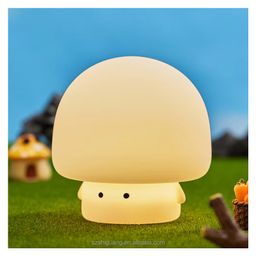 YAMAMA Cute Mushroom Night Light Squishy Silicone LED Animal Night Warm Light Three Dimming Mode With Large Capacity Battery Timed - Multicolor-picture-10
