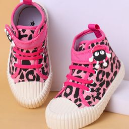 Cute Walk By Babyhug Casual Shoes with Velcro Closure Canvas & Animal Print - Pink-image-14