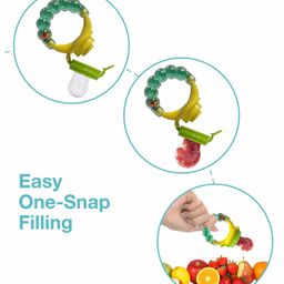 Little Hunk Fruit Pacifier Food Nibbler with Rattle Handle - Multicolour image 2