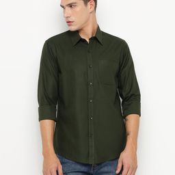 Allen Cooper Men Solid Spread Collar Cotton Casual Shirt-picture-20