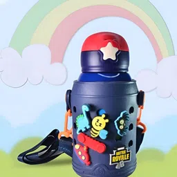 MOON MAMA Crock Kids Blue & Yellow Insulated Stainless Steel Printed Water Bottle 600 ml-picture-17