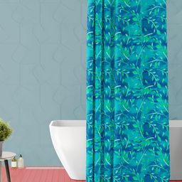ArtzFolio Blue & Green Printed Waterproof Shower Curtain-image-55