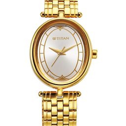 Titan Women Brass Dial & Stainless Steel Bracelet Style Straps Analogue Watch 2758YM01-image-99