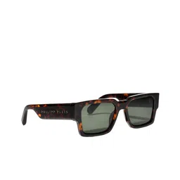 PHILIPP PLEIN Men Green Lens & Brown Rectangle Sunglasses with-picture-41