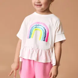 LULU & SKY Girls Sequinned Top and Shorts Night Suit-image-16