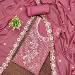 HERE&NOW Embroidered Unstitched Dress Material-picture-23
