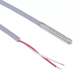 RS PRO PT1000 RTD Sensor 6 mm Dia 35 mm Long 2 Wire Probe Class A +100°C Max, 4573653-9