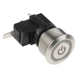 RS PRO Illuminated Push Button Switch 25.2 mm Cutout SPST White LED 250 / 125 V AC, 1758852-image-71