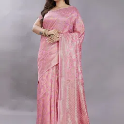 Rani Saahiba Floral Zari Woven Chanderi Saree-picture-36