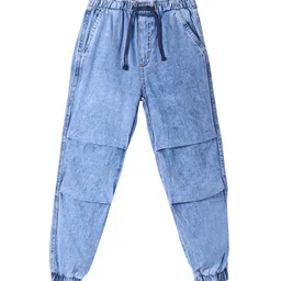 ARIAS By LARA DUTTA Boys Cotton Denim Joggers-image-99