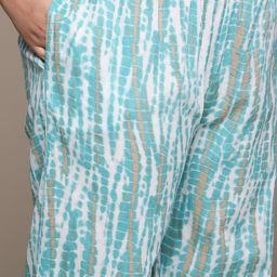 Readiprint Fashions Plus Size Floral Printed Sequinned Pure Cotton Kurta Set image 3