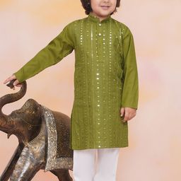 KID1 Boys Printed Regular Kurta with Pyjamas-7