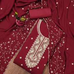 Rangtulika Ethnics Embroidered Unstitched Dress Material-picture-44