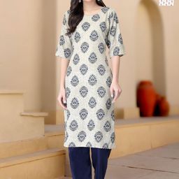 HERE&NOW Selection Of 2 Printed Straight Kurta With Trouser-picture-27