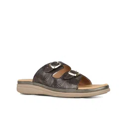 Inc 5 Women Printed Open Toe Flats with Buckles-13
