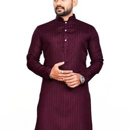 OCMOH Men Solid Straight Kurta (Green)-image-92