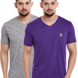 VIMAL JONNEY Men Pack of 2 V-Neck T-shirts-image-69