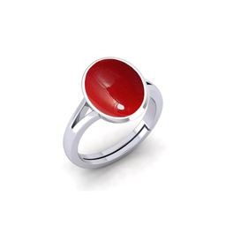 Barmunda gems Red Silver Finger Ring-image-82