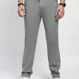 Global Republic Men Smart Regular Fit Low-Rise Easy Wash Trousers-image-59