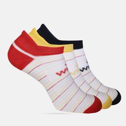 WROGN Men Pack of 3 Striped Ankle Length Socks-15