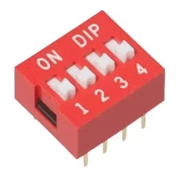 TECHDELIVERS 8 way DIP Switch Red (Pack of 5) image 1