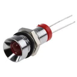 RS PRO Red Panel Mount Indicator 2V DC, Mounting Hole Size 8 mm, IP Rating IP67, Model No 212070-2