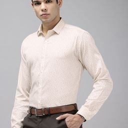V Dot Pure Cotton Slim Fit Floral Printed Formal Shirt-image-50