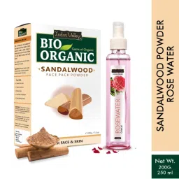 Indus Valley Fresh Rose Water Toner with Sandalwood Face Pack Powder Combo-picture-5