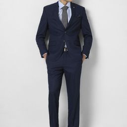 Van Heusen Checked Slim Fit Wedding Two Piece Suit-image-3