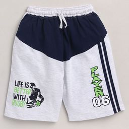 Nottie Planet Rugby Printed Shorts - Navy Blue & Grey-image-20