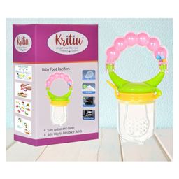 Kritiu Baby Rattel Silicone Food & Fruit Nibbler - Green Pink-19