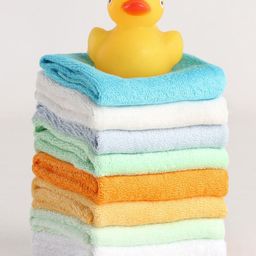 Ben Benny Cotton Solid Hand & Face Towels With Bath Toy Pack of 8 - Multicolour-image-20