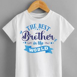 KNITROOT Raksha Bandhan Theme Half Sleeves Best Brother In World Printed Tee - White-image-83