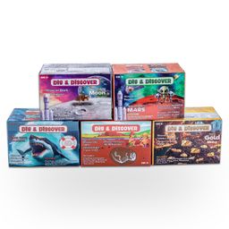Kimon Toys - Dig & Discover - Box Combo 5 Dino + Moon + Mars + Shark + Gold-image-81