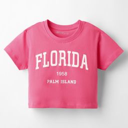 Doreme Single Jersey Knit Half Sleeves T-Shirt with Text Print - Dark Pink-image-24