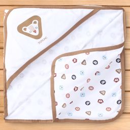 Doreme Interlock Knit Hooded Towel and Wrapper Animal Print L 83.5 x B 83 cm - Brown-image-57