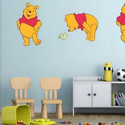 LANSTICK Blue & Yellow Splash-Proof Self-Adhesive Cartoon With Kids Wallpaper-image-57