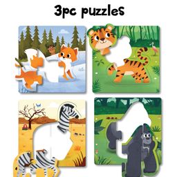 Play Panda 12 in 1 Jungle Animal Puzzle Game - Green image 4