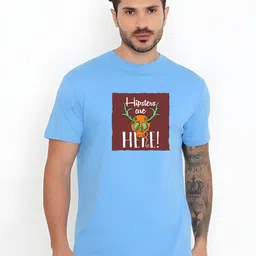 KaamBhari Graphic Printed Round Neck Pure Cotton Regular Fit T-shirt-picture-7