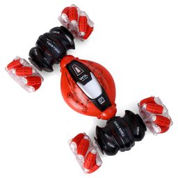 SEEDO 1:16 Scale Die Cast 2.4 GHz Remote Controlled Twisting Drift Car with Double Sided 360 Degree Flip Rotation - Red image 5